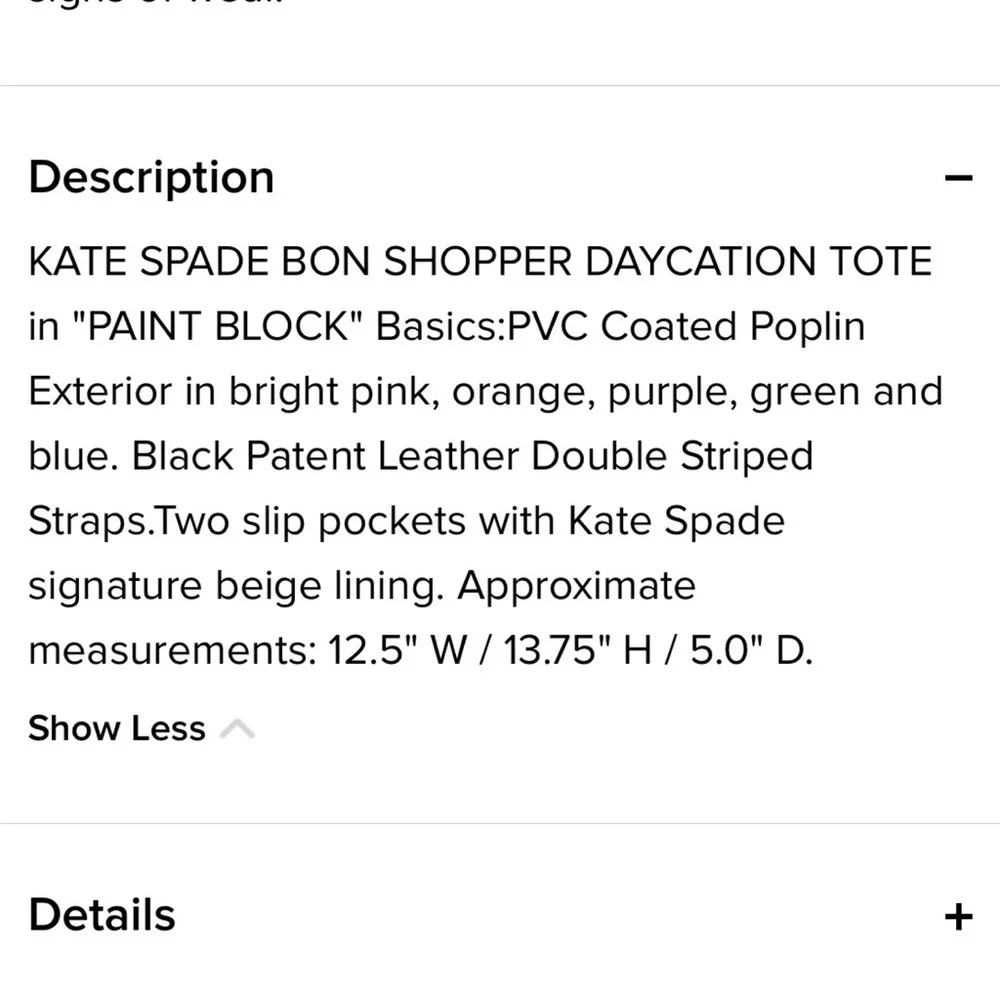 Kate Spade Paint Brush Stroke Tote and Wallet Rare Set Daycation